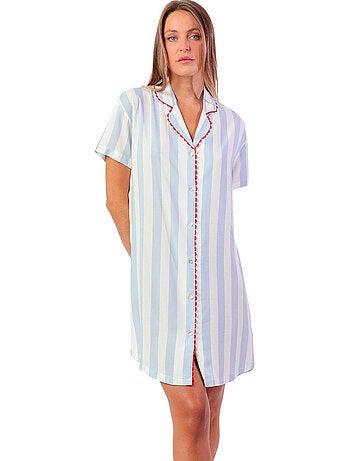 ADMAS CLASSIC Camisola Manga Corta Classic Light Stripes para Mujer