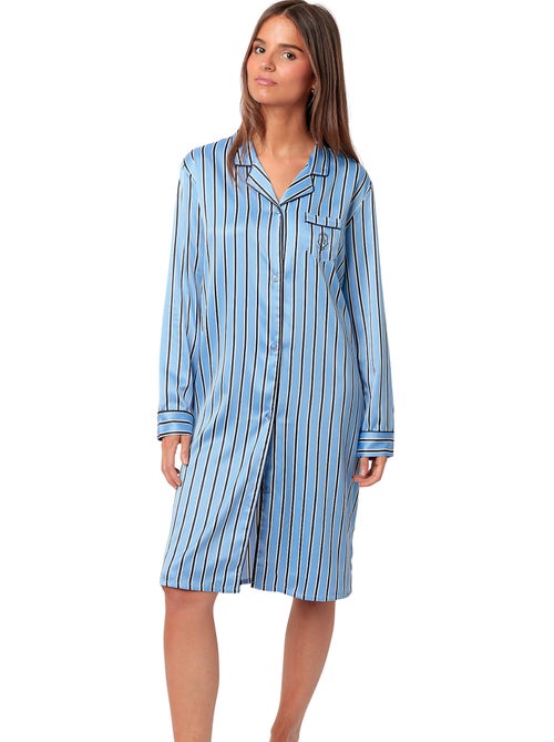 ADMAS CLASSIC Camisola Manga Larga Abierta Satinada Adm Secret para Mujer - Kiabi ADMAS CLASSIC Camisola Manga Larga Abierta Satinada Adm Secret para Mujer - Kiabi