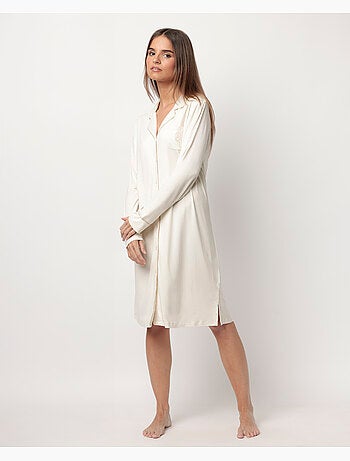 ADMAS CLASSIC Camisola Manga Larga Abierta Soft Sleep para Mujer