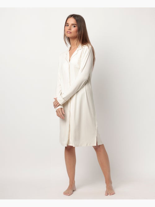 ADMAS CLASSIC Camisola Manga Larga Abierta Soft Sleep para Mujer - Kiabi ADMAS CLASSIC Camisola Manga Larga Abierta Soft Sleep para Mujer - Kiabi