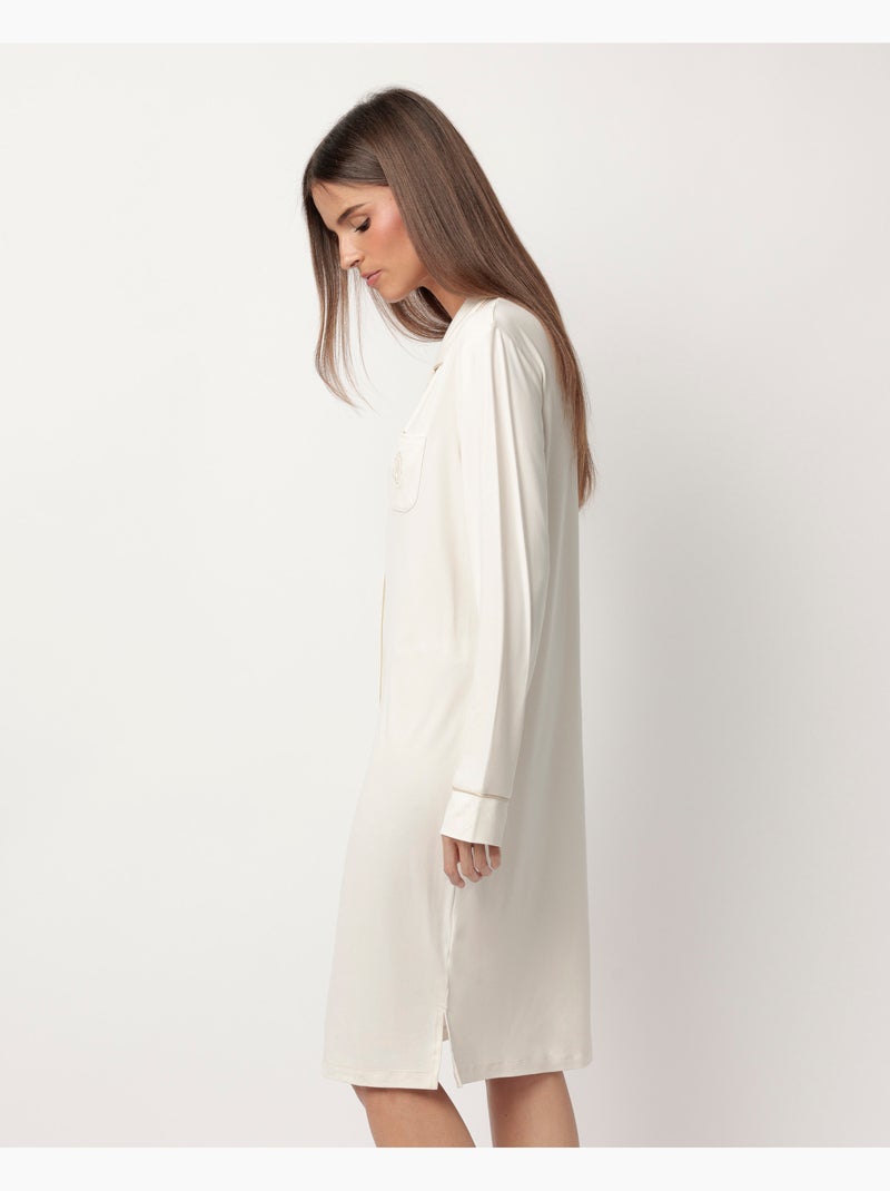 ADMAS CLASSIC Camisola Manga Larga Abierta Soft Sleep para Mujer Champán - Kiabi