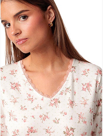 ADMAS CLASSIC Camisola Manga Larga Dots & Flowers para Mujer
