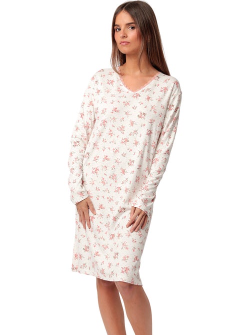 ADMAS CLASSIC Camisola Manga Larga Dots & Flowers para Mujer - Kiabi