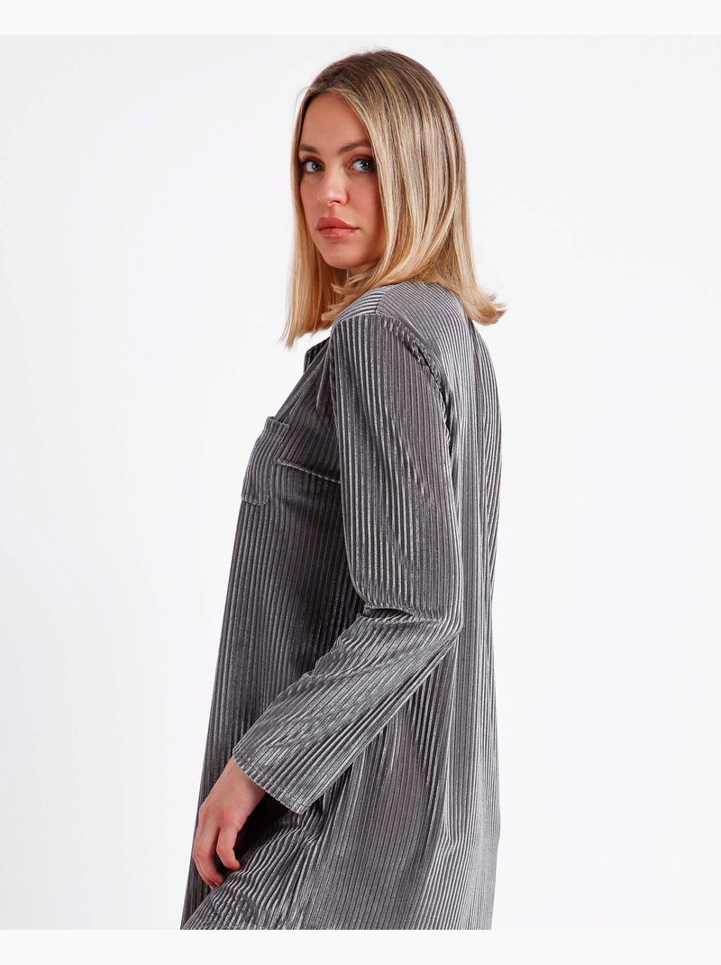 ADMAS CLASSIC Camisola Manga Larga Elegant Stripes para Mujer Gris - Kiabi