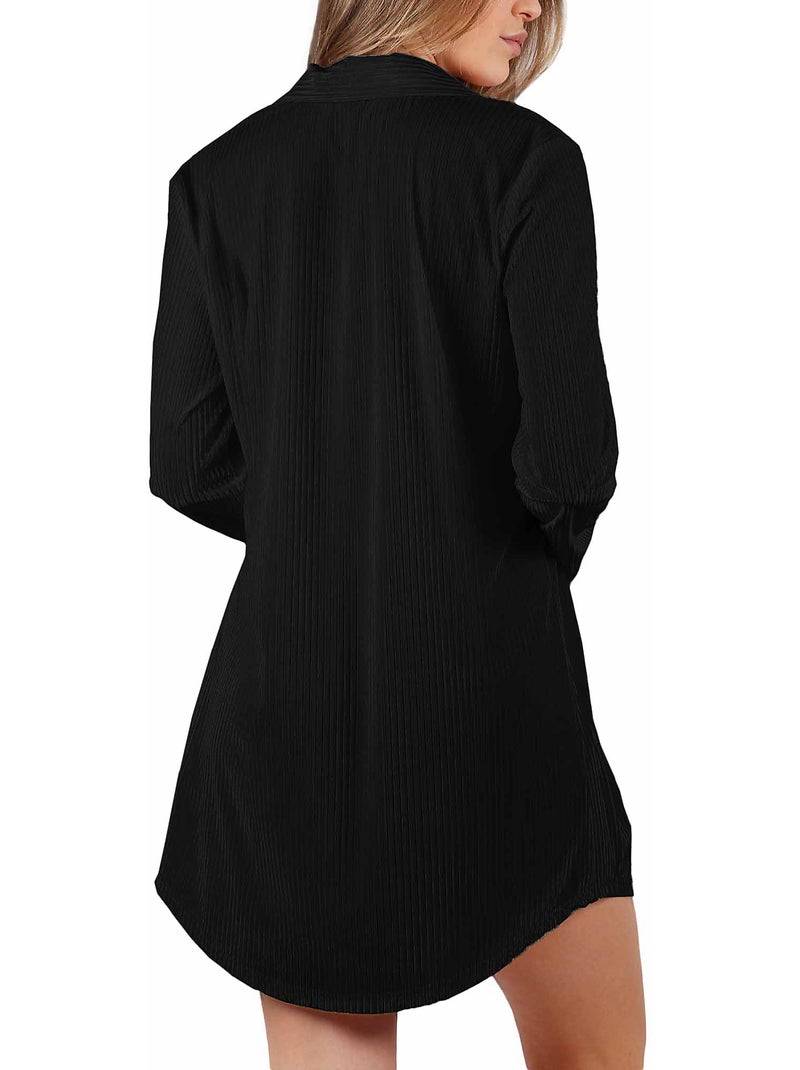 ADMAS CLASSIC Camisola Manga Larga Elegant Stripes para Mujer Negro - Kiabi