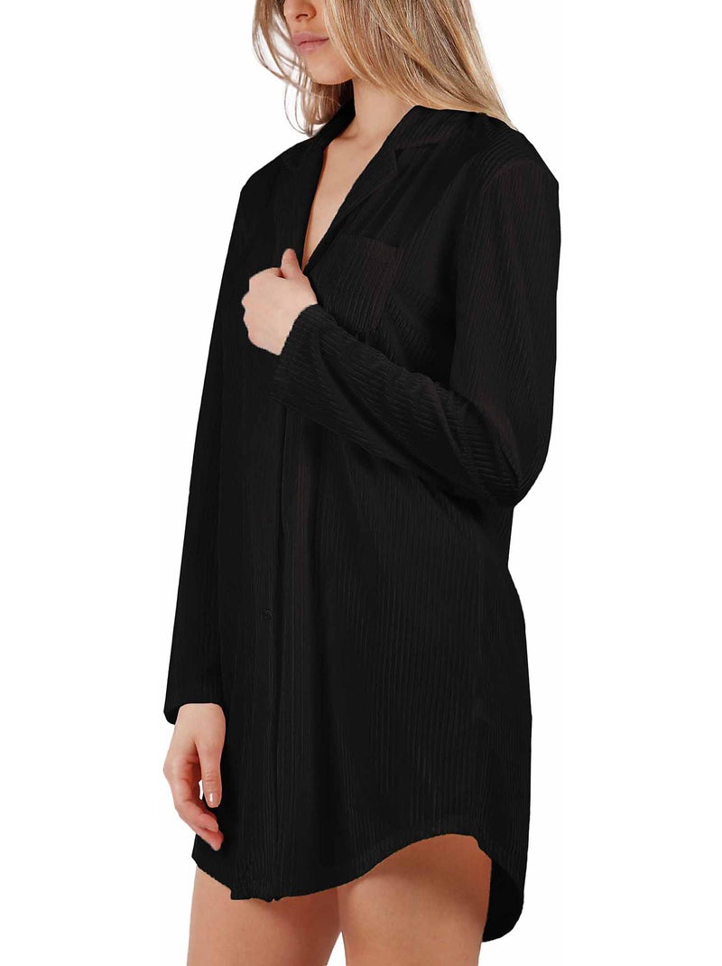 ADMAS CLASSIC Camisola Manga Larga Elegant Stripes para Mujer Negro - Kiabi