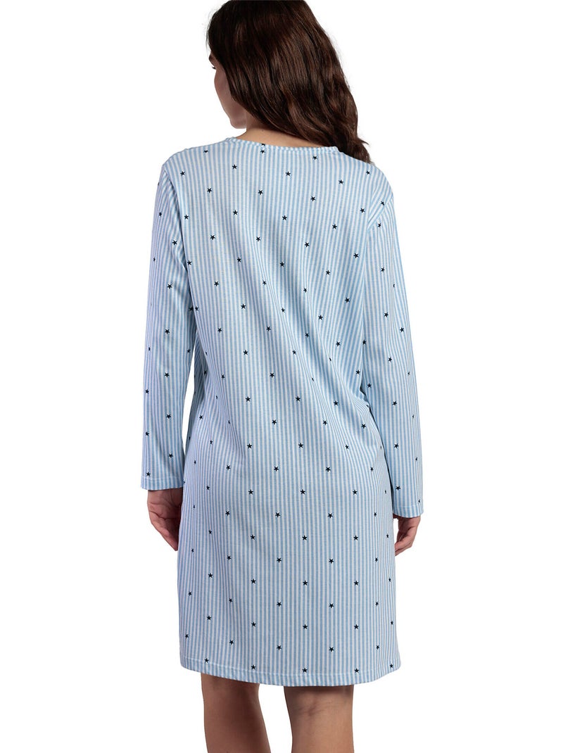 ADMAS CLASSIC Camisola Manga Larga Stripes And Stars para Mujer Azul - Kiabi
