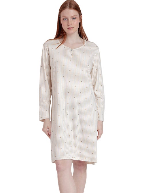 ADMAS CLASSIC Camisola Manga Larga Stripes And Stars para Mujer - Kiabi ADMAS CLASSIC Camisola Manga Larga Stripes And Stars para Mujer - Kiabi