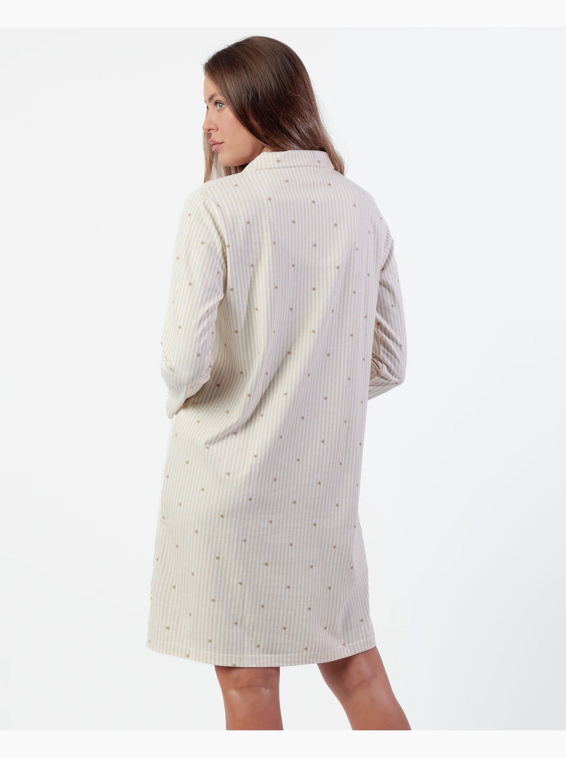 ADMAS CLASSIC Camisola Manga Larga Tapeta Stripes And Stars para Mujer Beige - Kiabi
