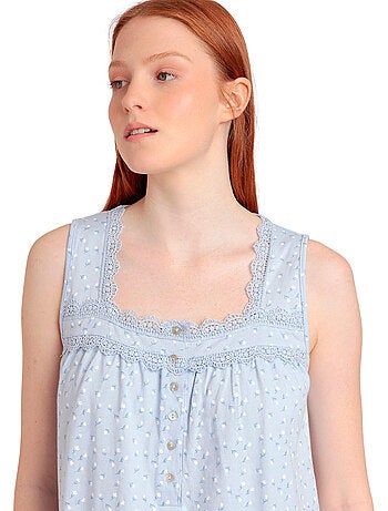 ADMAS CLASSIC Camisola Sin Mangas Classic Blue Flowers para Mujer