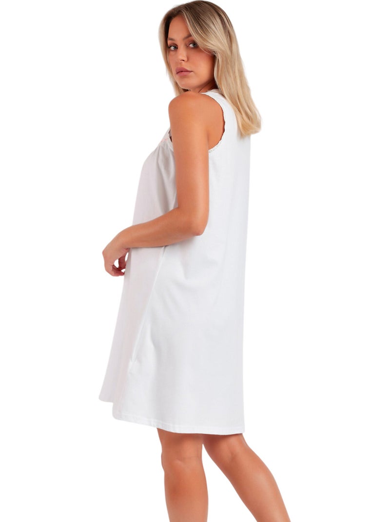 ADMAS CLASSIC Camisola Sin Mangas Embroidery Colors para Mujer Blanco - Kiabi