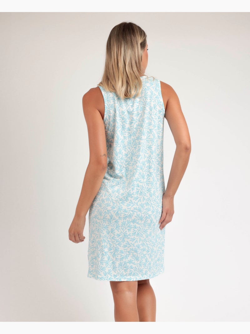 ADMAS CLASSIC Camisola Sin Mangas Spring Leaves para Mujer Azul - Kiabi