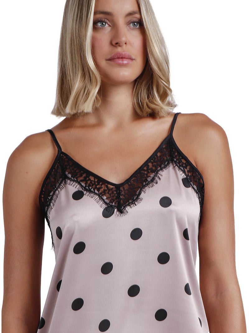 ADMAS CLASSIC Camisola Tirantes Elegant Dots para Mujer Gris - Kiabi