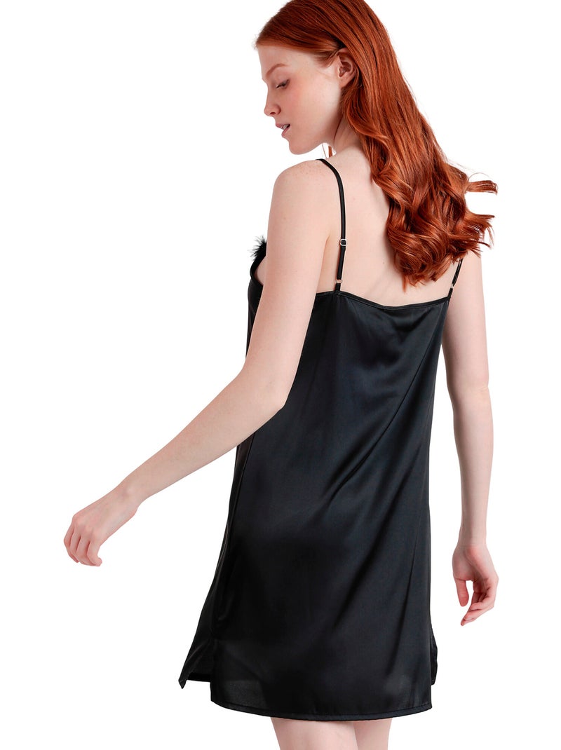 ADMAS CLASSIC Camisola Tirantes Plumas Marabu Christmas para Mujer Negro - Kiabi