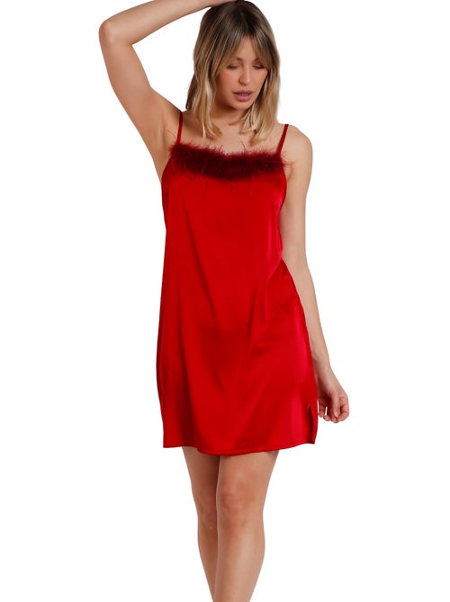 ADMAS CLASSIC Camisola Tirantes Plumas Marabu Christmas para Mujer - Kiabi ADMAS CLASSIC Camisola Tirantes Plumas Marabu Christmas para Mujer - Kiabi