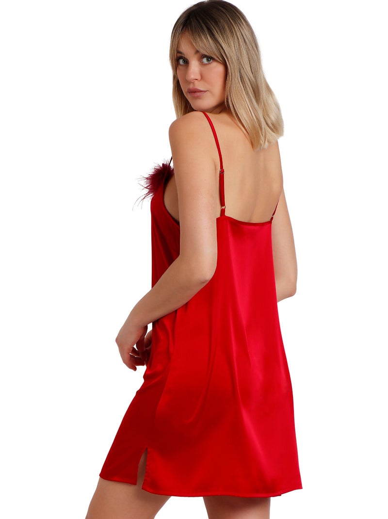 ADMAS CLASSIC Camisola Tirantes Plumas Marabu Christmas para Mujer Rojo - Kiabi