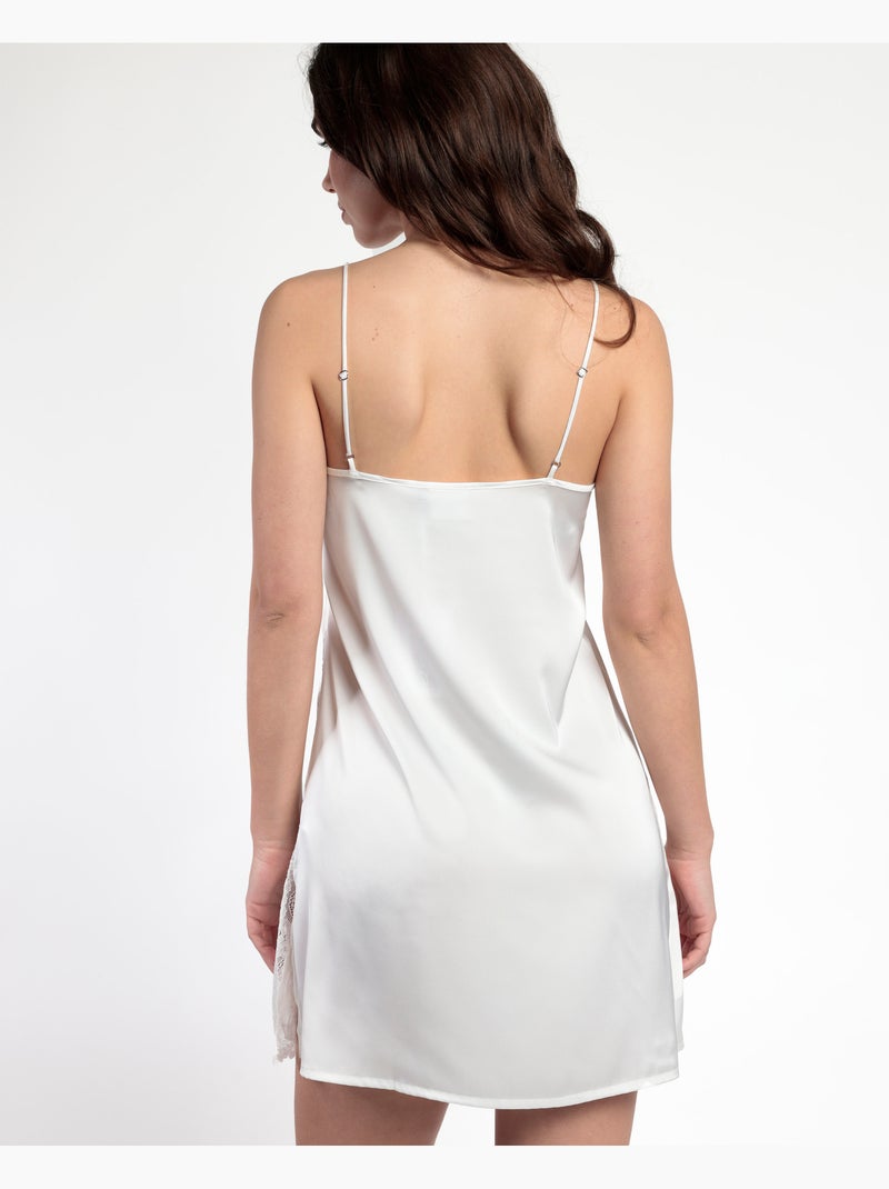 ADMAS CLASSIC Camisola Tirantes Satin And Guipur para Mujer Blanco - Kiabi