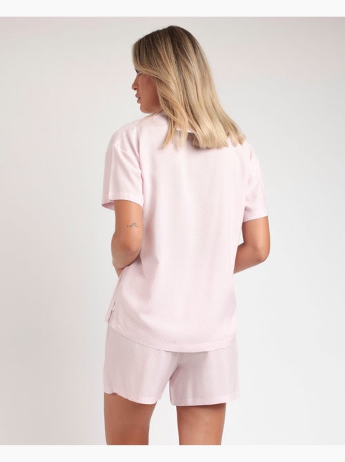 ADMAS CLASSIC Pijama Abierto Manga Corta Classic Spiga para Mujer - Kiabi ADMAS CLASSIC Pijama Abierto Manga Corta Classic Spiga para Mujer - Kiabi