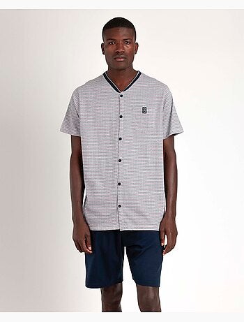 ADMAS CLASSIC Pijama Abierto Manga Corta Espiga para Hombre