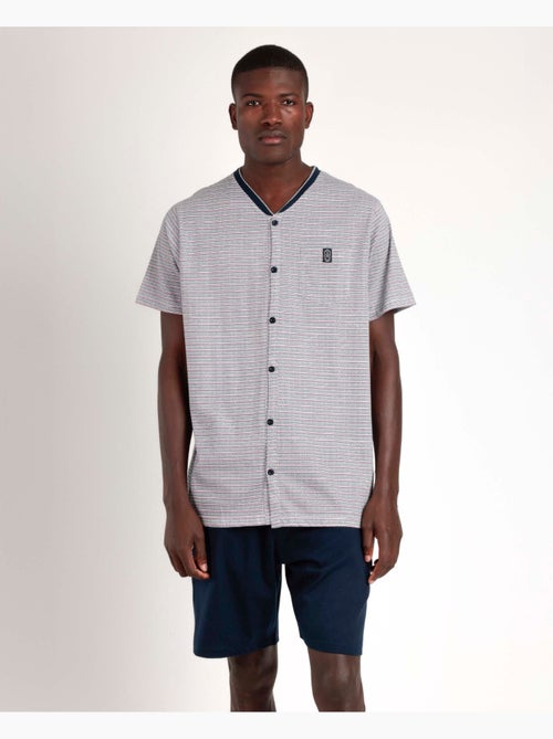ADMAS CLASSIC Pijama Abierto Manga Corta Espiga para Hombre - Kiabi ADMAS CLASSIC Pijama Abierto Manga Corta Espiga para Hombre - Kiabi