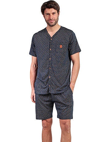 ADMAS CLASSIC Pijama Abierto Manga Corta Leather para Hombre