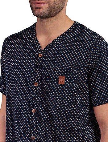 ADMAS CLASSIC Pijama Abierto Manga Corta Leather para Hombre