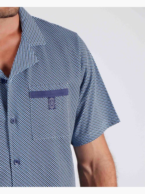 ADMAS CLASSIC Pijama Abierto Manga Corta Mercury para Hombre - Kiabi ADMAS CLASSIC Pijama Abierto Manga Corta Mercury para Hombre - Kiabi