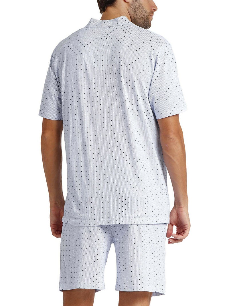 ADMAS CLASSIC Pijama Abierto Manga Corta Stripes & Dots para Hombre Azul - Kiabi
