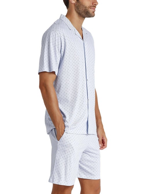 ADMAS CLASSIC Pijama Abierto Manga Corta Stripes & Dots para Hombre - Kiabi ADMAS CLASSIC Pijama Abierto Manga Corta Stripes & Dots para Hombre - Kiabi