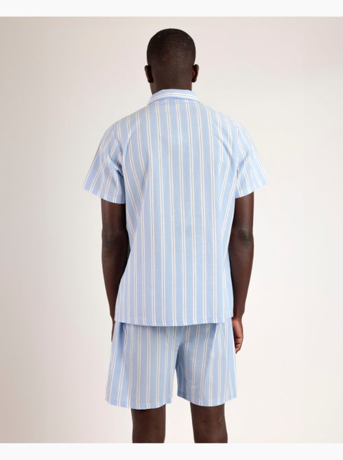 ADMAS CLASSIC Pijama Abierto Manga Corta Stripest para Hombre - Kiabi ADMAS CLASSIC Pijama Abierto Manga Corta Stripest para Hombre - Kiabi