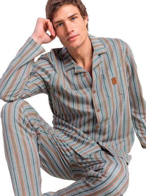 ADMAS CLASSIC Pijama Abierto Manga Larga Caribou para Hombre - Kiabi