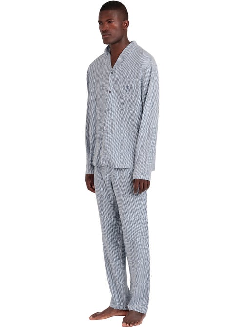 ADMAS CLASSIC Pijama Abierto Manga Larga Classic Spiga para Hombre - Kiabi ADMAS CLASSIC Pijama Abierto Manga Larga Classic Spiga para Hombre - Kiabi