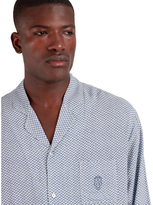ADMAS CLASSIC Pijama Abierto Manga Larga Classic Spiga para Hombre - Kiabi ADMAS CLASSIC Pijama Abierto Manga Larga Classic Spiga para Hombre - Kiabi