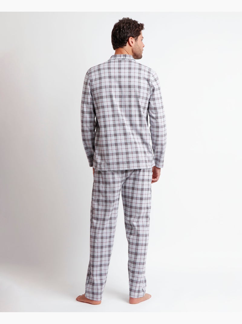 ADMAS CLASSIC Pijama Abierto Manga Larga Garnet Style para Hombre Gris jaspeado - Kiabi