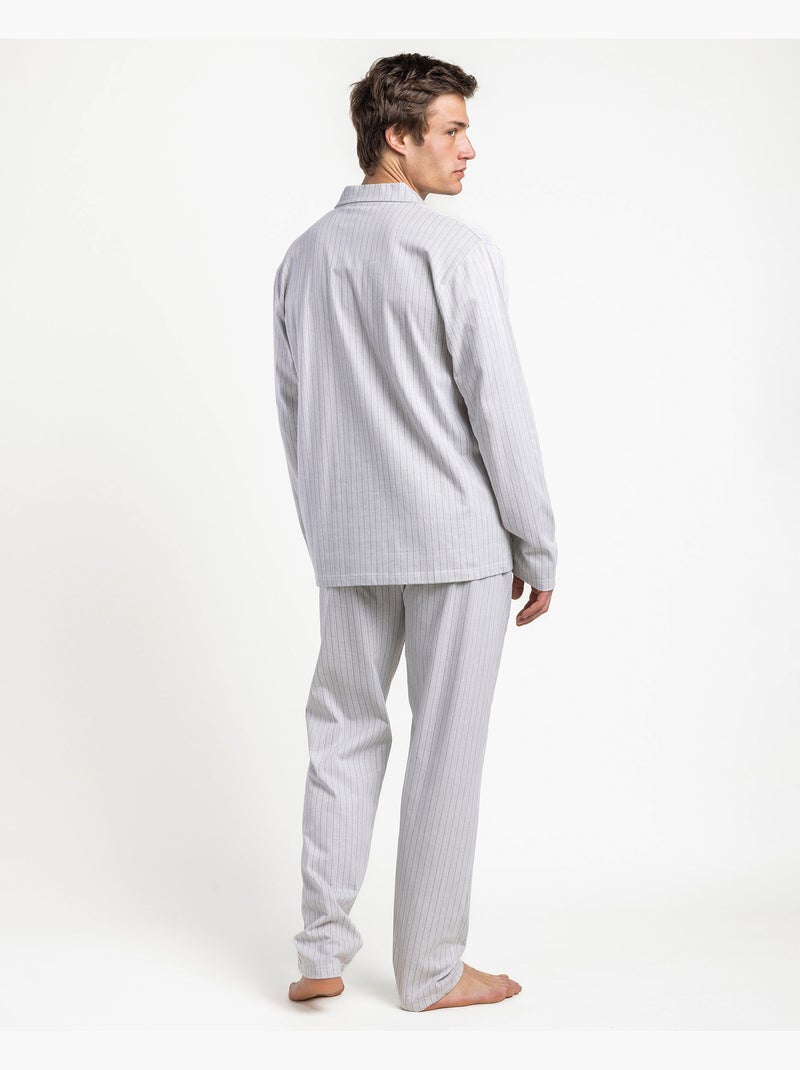 ADMAS CLASSIC Pijama Abierto Manga Larga Heritage para Hombre Gris - Kiabi
