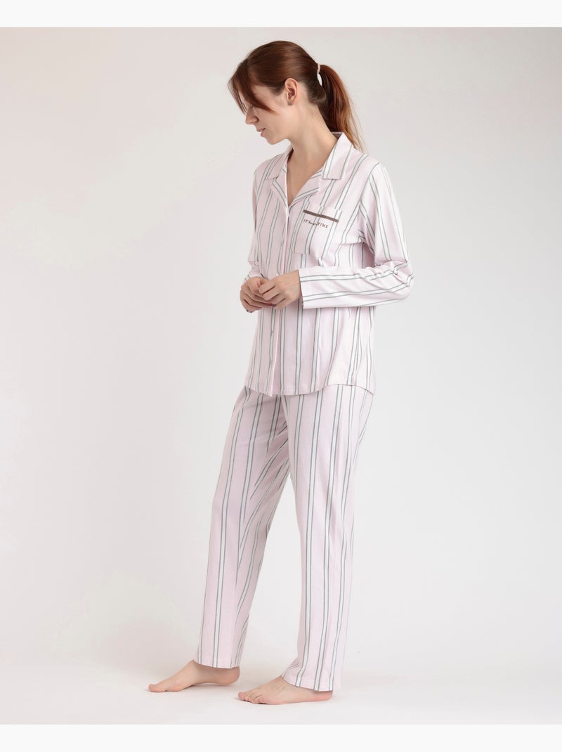 ADMAS CLASSIC Pijama Abierto Manga Larga Magic Time para Mujer Rosa claro - Kiabi