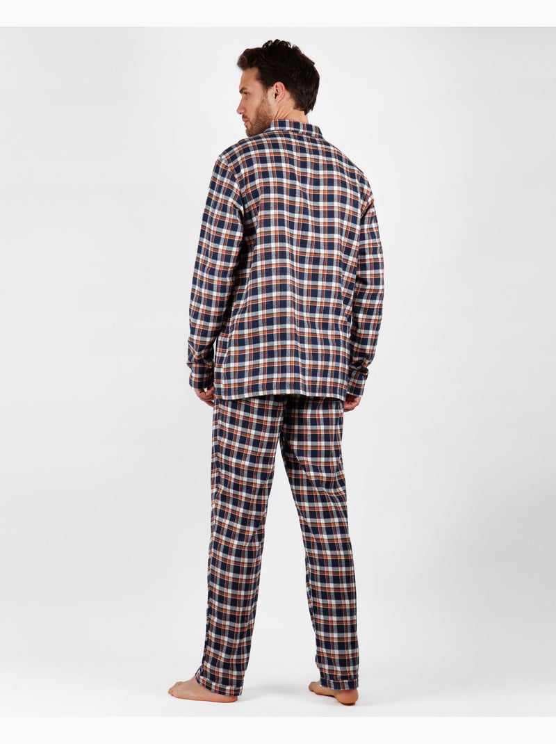ADMAS CLASSIC Pijama Abierto Manga Larga Mountain Check para Hombre Gris oscuro - Kiabi