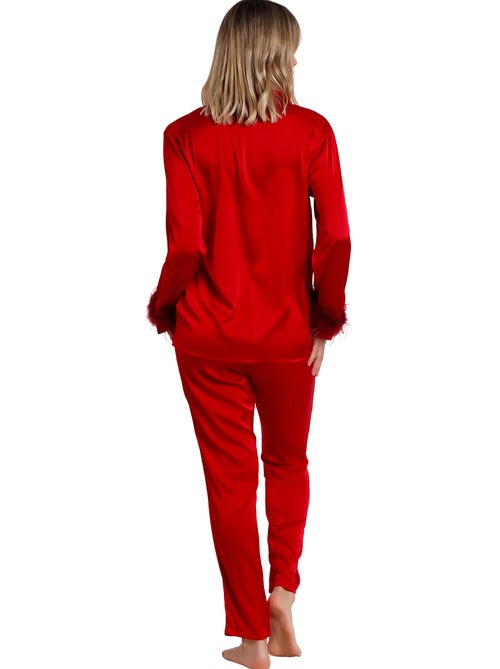 ADMAS CLASSIC Pijama Abierto Manga Larga Plumas Marabu Christmas Luxe para Mujer - Kiabi ADMAS CLASSIC Pijama Abierto Manga Larga Plumas Marabu Christmas Luxe para Mujer - Kiabi