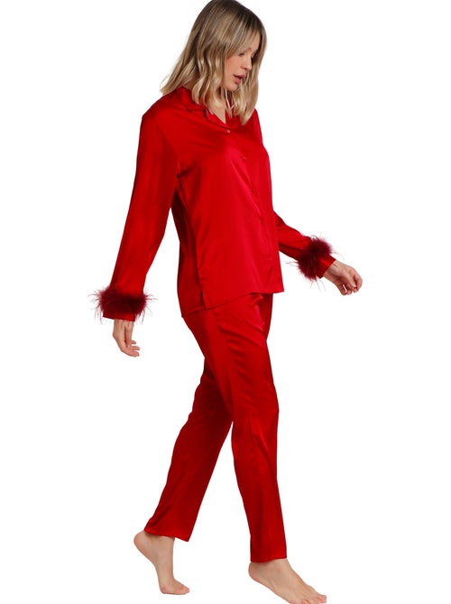 ADMAS CLASSIC Pijama Abierto Manga Larga Plumas Marabu Christmas Luxe para Mujer - Kiabi ADMAS CLASSIC Pijama Abierto Manga Larga Plumas Marabu Christmas Luxe para Mujer - Kiabi