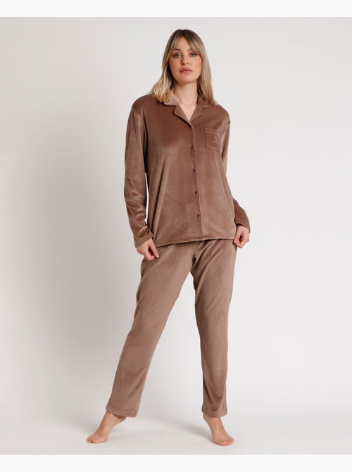 ADMAS CLASSIC Pijama Abierto Manga Larga Rayas Relax Home para Mujer - Kiabi ADMAS CLASSIC Pijama Abierto Manga Larga Rayas Relax Home para Mujer - Kiabi