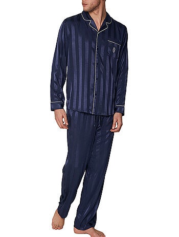 ADMAS CLASSIC Pijama Abierto Manga Larga Satin Stripes para Hombre