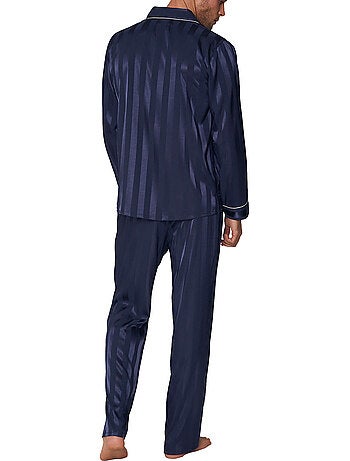 ADMAS CLASSIC Pijama Abierto Manga Larga Satin Stripes para Hombre