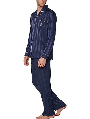 ADMAS CLASSIC Pijama Abierto Manga Larga Satin Stripes para Hombre