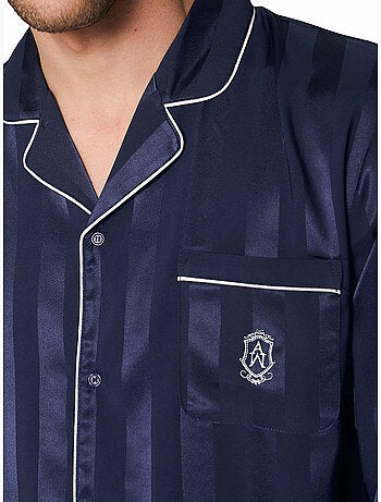 ADMAS CLASSIC Pijama Abierto Manga Larga Satin Stripes para Hombre