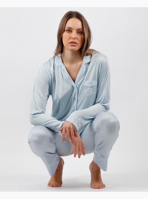 ADMAS CLASSIC Pijama Abierto Manga Larga Soft Secret para Mujer - Kiabi ADMAS CLASSIC Pijama Abierto Manga Larga Soft Secret para Mujer - Kiabi