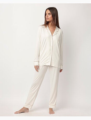 ADMAS CLASSIC Pijama Abierto Manga Larga Soft Sleep para Mujer