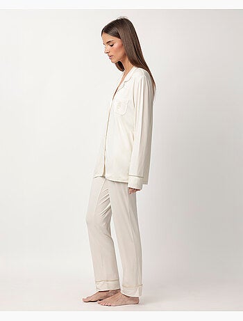 ADMAS CLASSIC Pijama Abierto Manga Larga Soft Sleep para Mujer