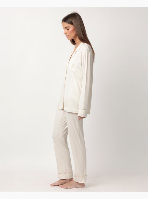 ADMAS CLASSIC Pijama Abierto Manga Larga Soft Sleep para Mujer - Kiabi ADMAS CLASSIC Pijama Abierto Manga Larga Soft Sleep para Mujer - Kiabi