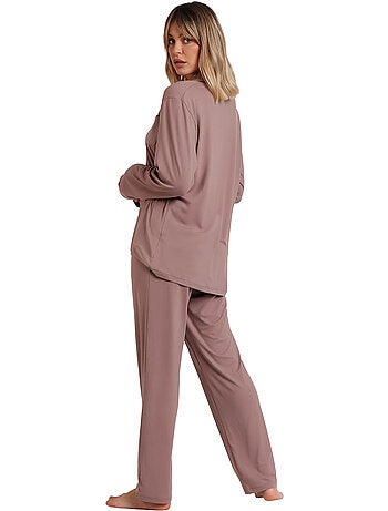 ADMAS CLASSIC Pijama Abierto Manga Larga Soft Sleep para Mujer