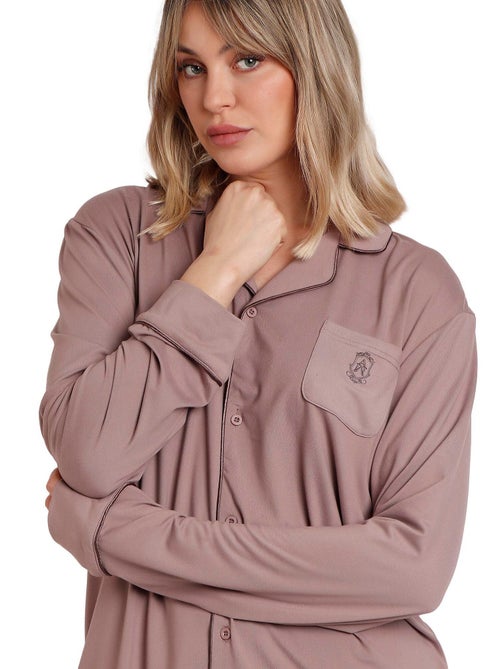 ADMAS CLASSIC Pijama Abierto Manga Larga Soft Sleep para Mujer - Kiabi ADMAS CLASSIC Pijama Abierto Manga Larga Soft Sleep para Mujer - Kiabi